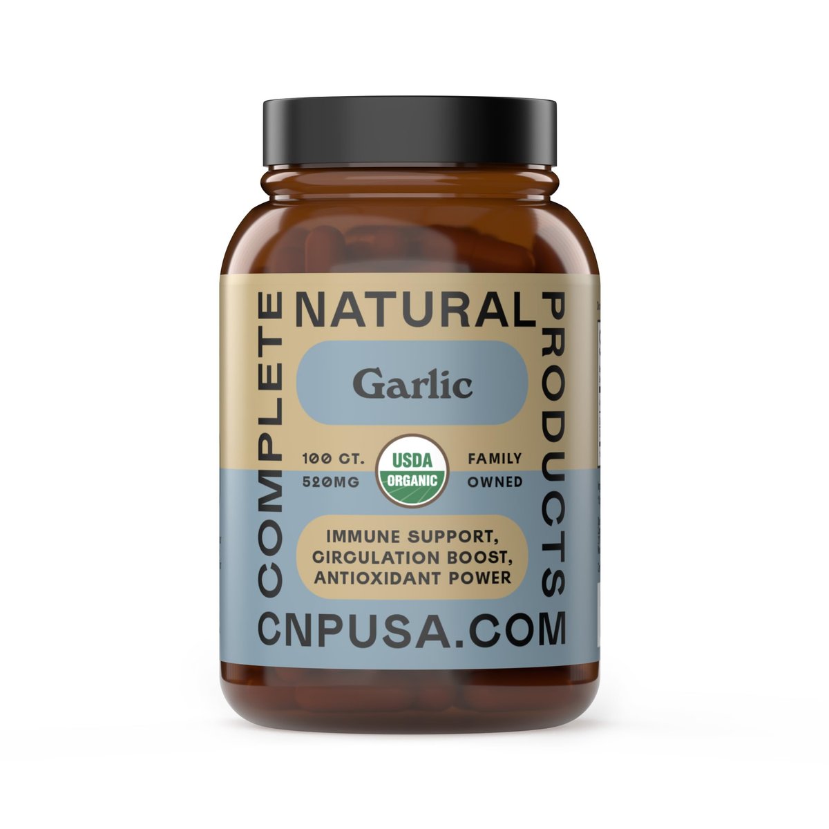 CNP Bio-Knoblauch-Kapseln 520mg – Ganzer Knoblauch-Extrakt, tägliche Herz-Kreislauf-Unterstützung, pflanzlich, vegan, Non-GMO, ohne Füllstoffe, 100 Kapseln, hergestellt in den USA