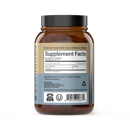 CNP Bio-Knoblauch-Kapseln 520mg – Ganzer Knoblauch-Extrakt, tägliche Herz-Kreislauf-Unterstützung, pflanzlich, vegan, Non-GMO, ohne Füllstoffe, 100 Kapseln, hergestellt in den USA