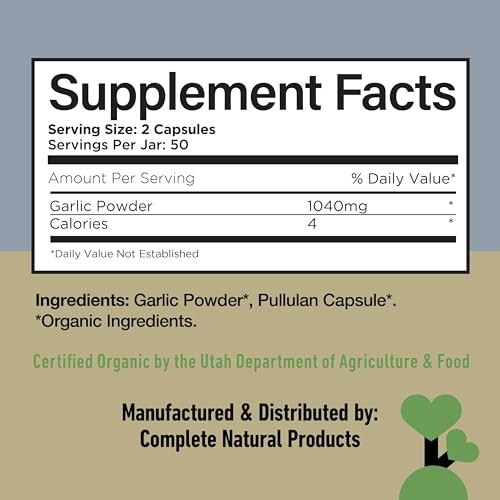 CNP Bio-Knoblauch-Kapseln 520mg – Ganzer Knoblauch-Extrakt, tägliche Herz-Kreislauf-Unterstützung, pflanzlich, vegan, Non-GMO, ohne Füllstoffe, 100 Kapseln, hergestellt in den USA