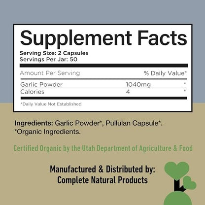 CNP Bio-Knoblauch-Kapseln 520mg – Ganzer Knoblauch-Extrakt, tägliche Herz-Kreislauf-Unterstützung, pflanzlich, vegan, Non-GMO, ohne Füllstoffe, 100 Kapseln, hergestellt in den USA