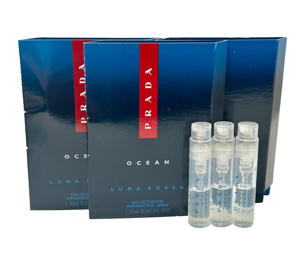 Prada Ocean Luna Rossa EDT Probe Parfüm Set - 3 x 1,2 ml Miniatur Reisegröße
