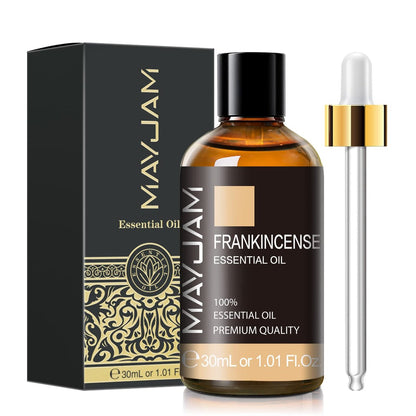 Weihrauch Ätherisches Öl 30 ml / 1,01 fl.oz – MAYJAM Reines Aromatherapieöl für Massage, Diffuser, Seifenherstellung, langanhaltender Duft