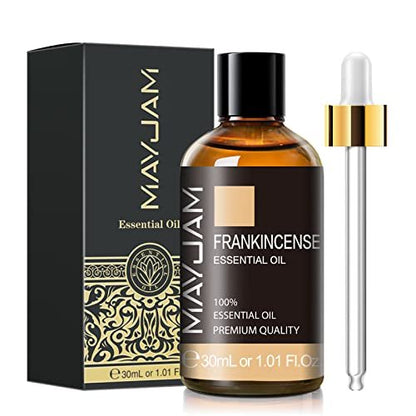 Weihrauch Ätherisches Öl 30 ml / 1,01 fl.oz – MAYJAM Reines Aromatherapieöl für Massage, Diffuser, Seifenherstellung, langanhaltender Duft