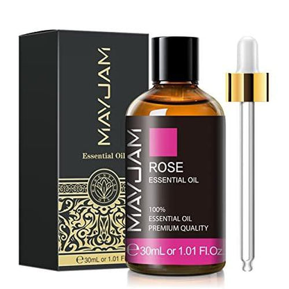 MAYJAM Rosenöl 30ml – 100% reines Aromatherapieöl für Massage, Diffuser & Seifenherstellung