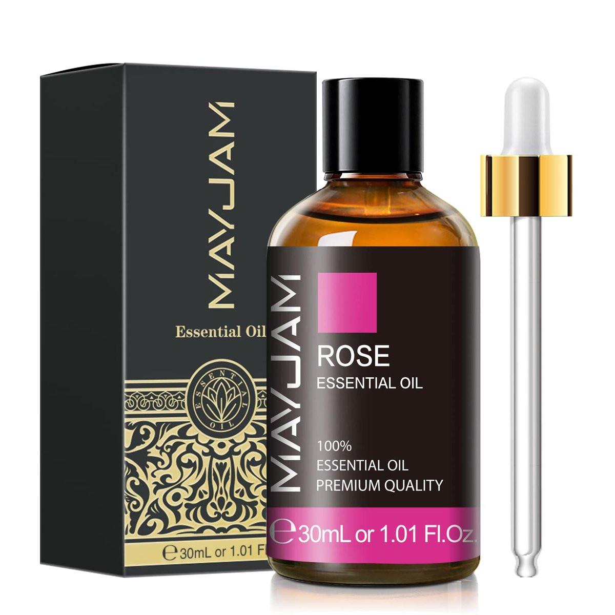 MAYJAM Rosenöl 30ml – 100% reines Aromatherapieöl für Massage, Diffuser & Seifenherstellung