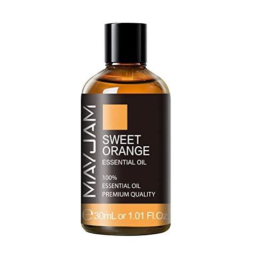 MAYJAM Süßes Orangenöl 30ml – 100% Reines Aromatherapie-Öl für Diffuser, Massage & Seifenherstellung, langanhaltender Duft