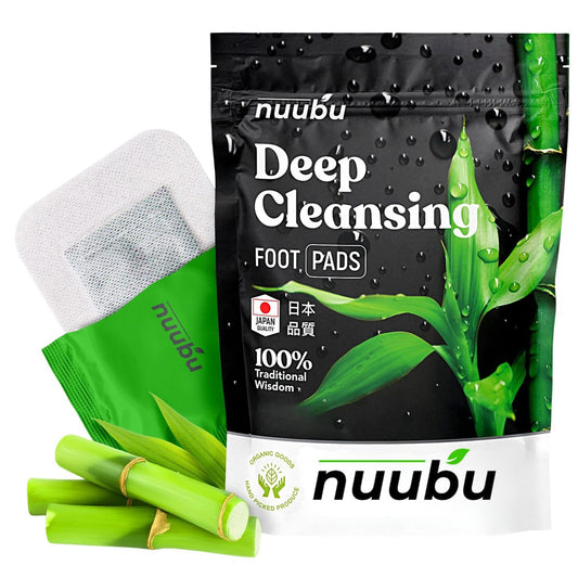 Nuubu Fußpflaster – Natürliche Kräuterpflaster für die Fußpflege, Premium japanische Bio-Naturstoffe – Bambusessig & Turmalin (Packung mit 1 | 10 Stück)