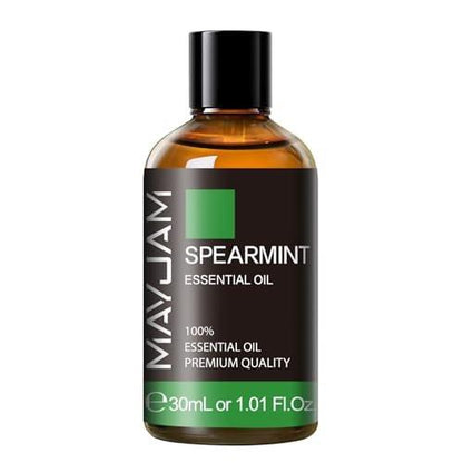 MAYJAM Spearmintöl 30ml – 100% reines ätherisches Öl für Aromatherapie, Diffuser, Seifenherstellung und Massage