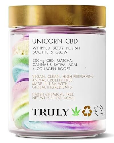 Truly Beauty Unicorn Whipped Body Polish mit Chia, Acai und Rose – Shea-Butter für Frauen, Körpercreme für weichere, glattere und strahlende Haut – 59 ml