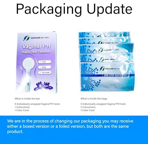 One Step Vaginal pH Bakterielle Vaginose Testkit, 5 Testkits, BV, Hefepilzinfektion, Feminine Vaginalgesundheit, pH-Balance für Frauen, einzeln folienverpackt