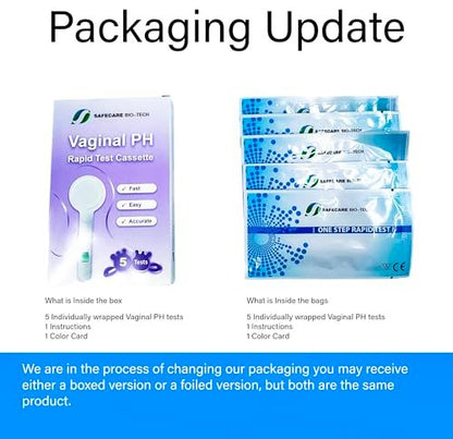 One Step Vaginal pH Bakterielle Vaginose Testkit, 5 Testkits, BV, Hefepilzinfektion, Feminine Vaginalgesundheit, pH-Balance für Frauen, einzeln folienverpackt