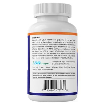 Vitamatic Lactobacillus Reuteri Complex – 22 Milliarden KBE pro Kapsel mit verzögerter Freisetzung – 60 Kapseln – Unterstützung für Verdauung und Darmgesundheit – mit präbiotischem Inulin