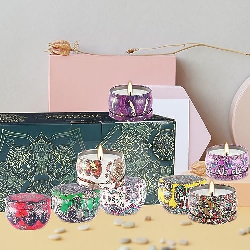 Duftkerzen Geschenkset – 24er Pack, 2,5 oz Sojawachs Aromatherapie Kerzen für Zuhause, Romantische Kerzen Geschenk für Muttertag Weihnachten Valentinstag Geburtstag
