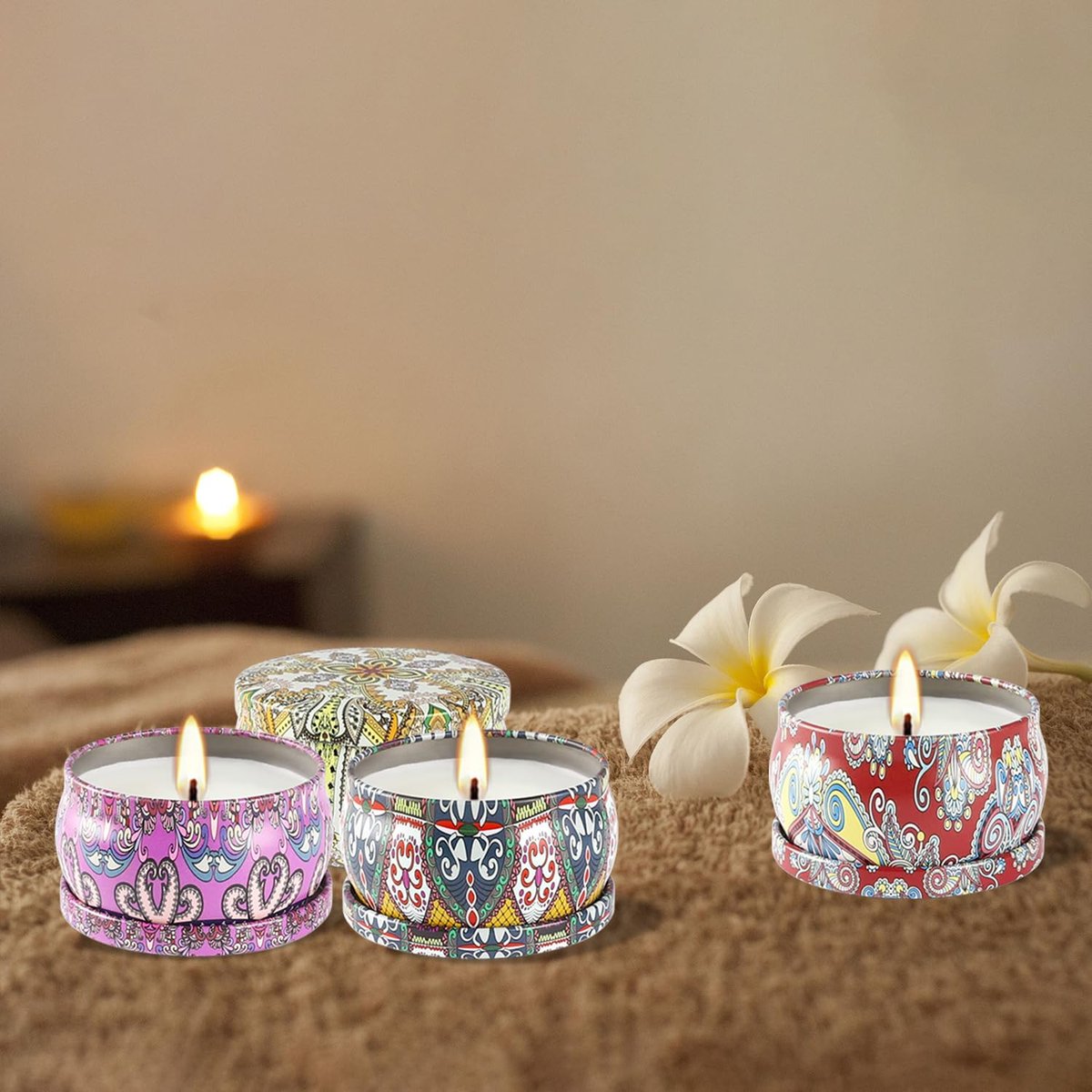 Duftkerzen Geschenkset – 24er Pack, 2,5 oz Sojawachs Aromatherapie Kerzen für Zuhause, Romantische Kerzen Geschenk für Muttertag Weihnachten Valentinstag Geburtstag