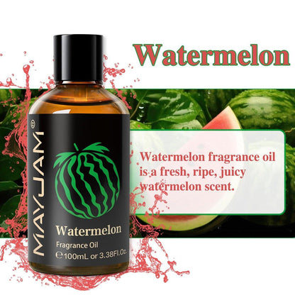 MAYJAM 100ml/3,38 Fl. Oz. Wassermelone Duftöl mit Glaspipette – Langanhaltendes ätherisches Öl für Diffuser, Seifen- und Kerzenherstellung