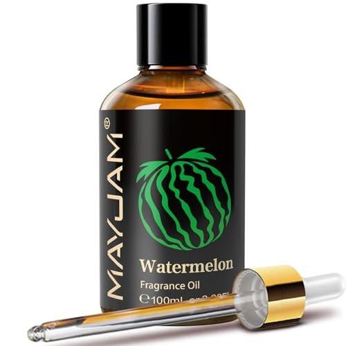 MAYJAM 100ml/3,38 Fl. Oz. Wassermelone Duftöl mit Glaspipette – Langanhaltendes ätherisches Öl für Diffuser, Seifen- und Kerzenherstellung