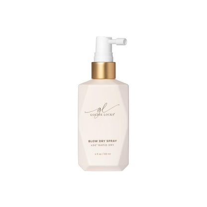 Goldie Locks Blow Dry Spray – 450°F Hitzeschutz & Frizz-Kontrolle – Feuchtigkeitsspendender Föhnspray mit Style Memory – Sicher für Extensions & coloriertes Haar – Protein-frei – 118 ml