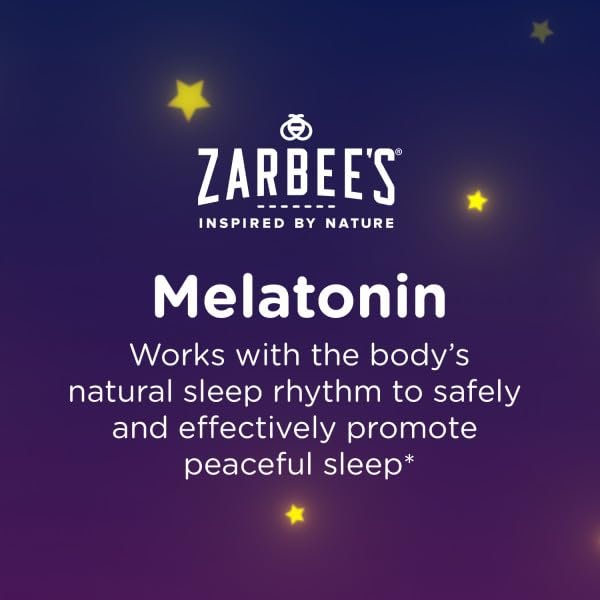 Zarbee's Kids Schlafmittel Flüssig mit 1 mg Melatonin; Arzneimittelfrei & Wirksam; Natürlicher Beerengeschmack für Kinder ab 3 Jahren; 1 Fl Oz Flaschen, Packung mit 2