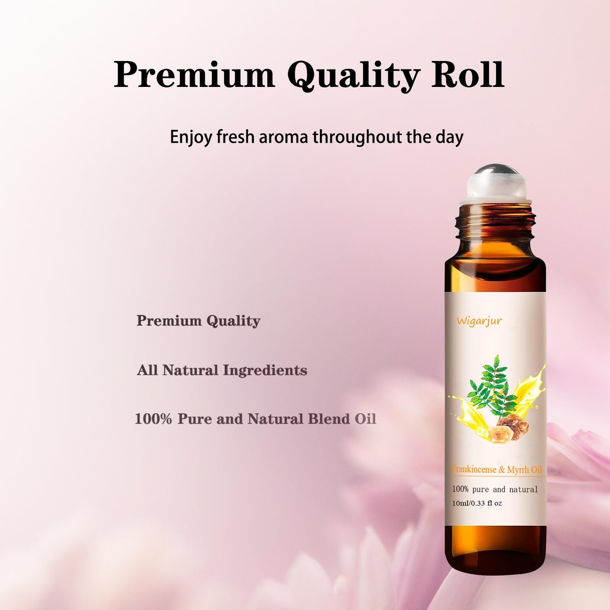 2er-Pack Weihrauch & Myrrhe Ätherisches Öl Blend Roll-On - 100% natürliches Duftöl mit Vitamin C, Zitrone, Patchouli & Rosmarin - Naturparfüm - 10 ml