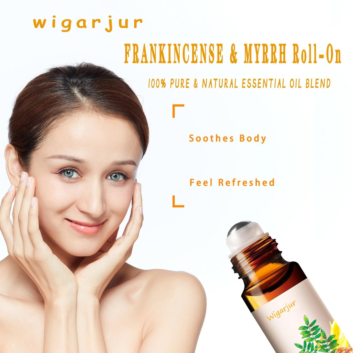 2er-Pack Weihrauch & Myrrhe Ätherisches Öl Blend Roll-On - 100% natürliches Duftöl mit Vitamin C, Zitrone, Patchouli & Rosmarin - Naturparfüm - 10 ml