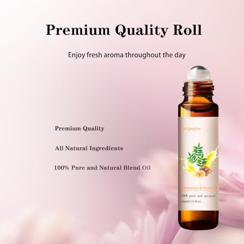 2er-Pack Weihrauch & Myrrhe Ätherisches Öl Blend Roll-On - 100% natürliches Duftöl mit Vitamin C, Zitrone, Patchouli & Rosmarin - Naturparfüm - 10 ml
