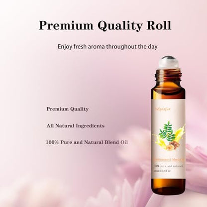 2er-Pack Weihrauch & Myrrhe Ätherisches Öl Blend Roll-On - 100% natürliches Duftöl mit Vitamin C, Zitrone, Patchouli & Rosmarin - Naturparfüm - 10 ml