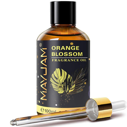 MAYJAM Orangenblüten Duftöl 100ml/3,38fl.oz mit Glaspipette, langanhaltendes Aromaöl für Diffuser, Seifen- und Kerzenherstellung