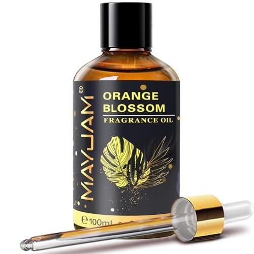 MAYJAM Orangenblüten Duftöl 100ml/3,38fl.oz mit Glaspipette, langanhaltendes Aromaöl für Diffuser, Seifen- und Kerzenherstellung