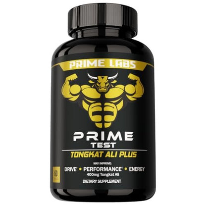 Prime Labs Tongkat Ali für Männer – Plus Bio Maca-Wurzel und Tribulus Terrestris – Leistung, Vitalität, Energie – 60 Kapseln