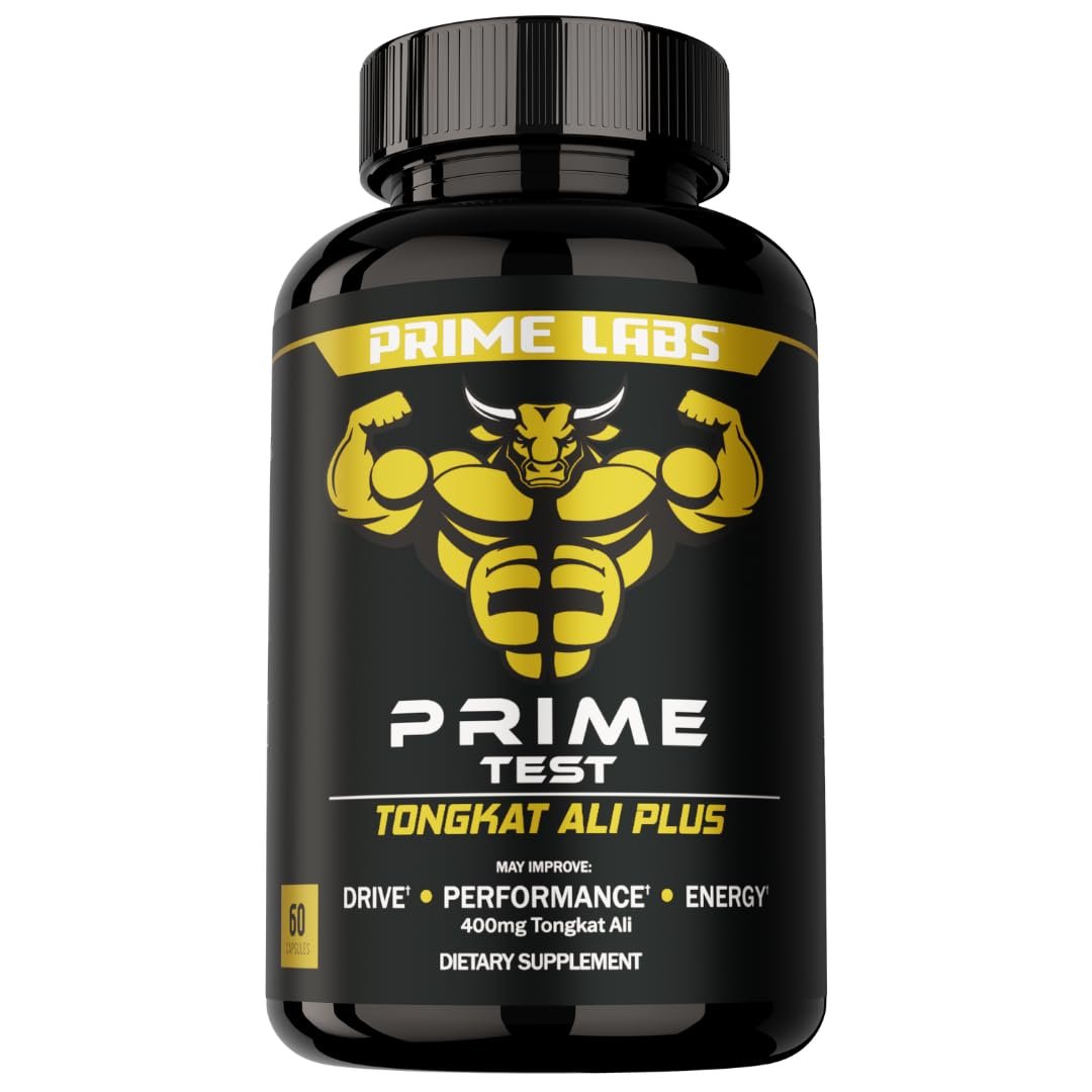 Prime Labs Tongkat Ali für Männer – Plus Bio Maca-Wurzel und Tribulus Terrestris – Leistung, Vitalität, Energie – 60 Kapseln