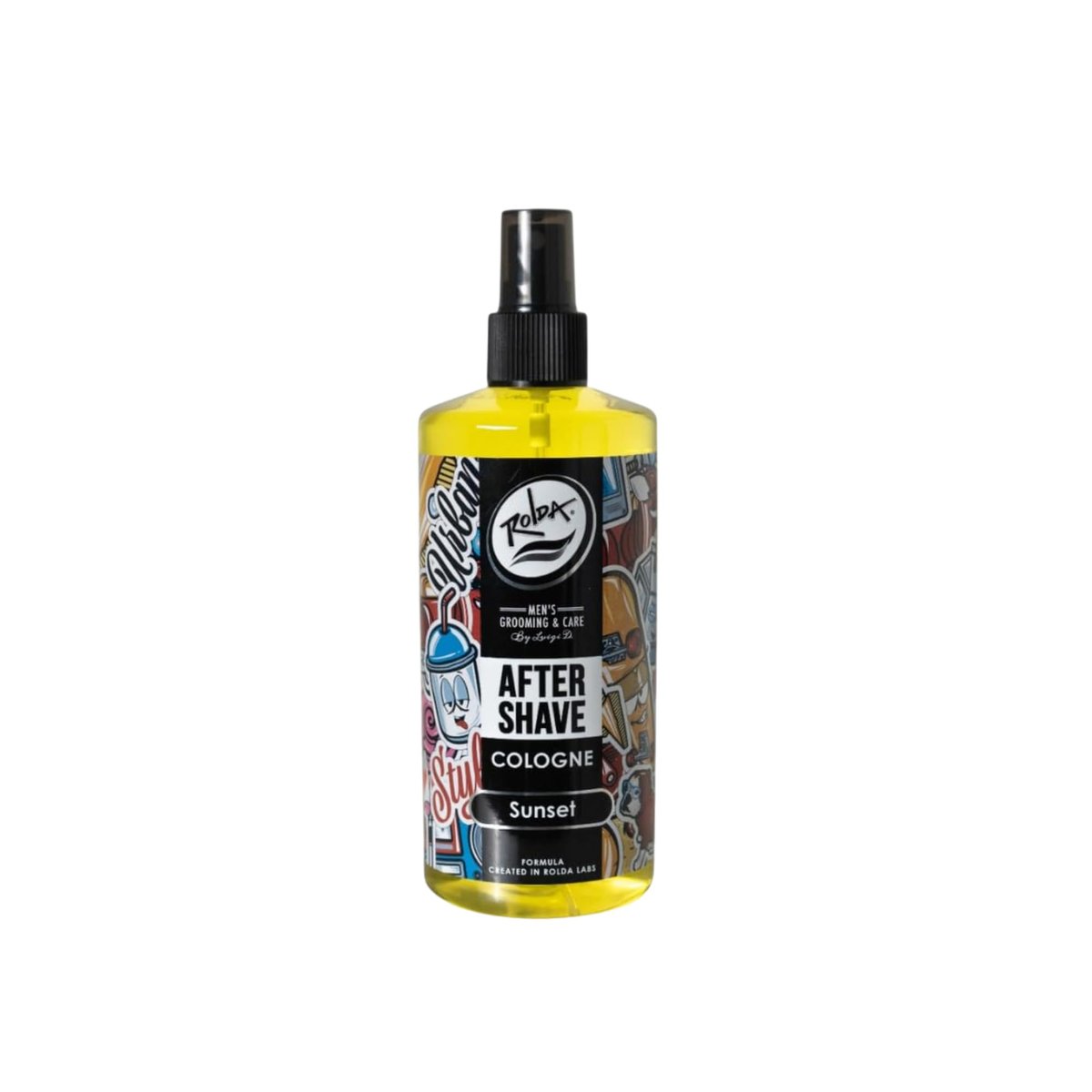 Rolda Sunset After Shave Tonic Cologne für Männer - Beruhigendes Aftershave-Spray, lindert Hautirritationen, pflegt rasierte Haut, maskuliner zitrischer Duft (430 ml)