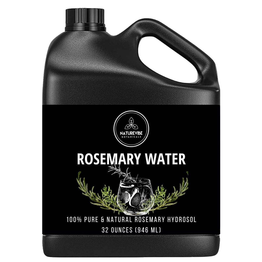 Naturevibe Botanicals Rosmarinwasser 950 ml | 100 % rein und natürlich | Ideal für Haut- und Haarpflege