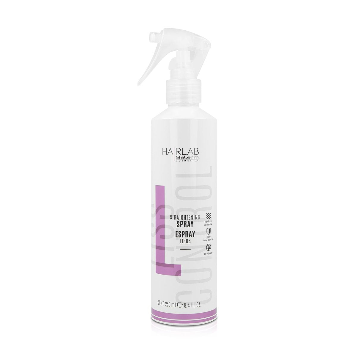 SALERM Glättender Haarspray – Lisos Hair Lab – 250 ml – Verlängert Glättergebnisse – Mit hydrolysiertem Keratin – Hitzeschutz für das Haar – Beseitigt Frizz