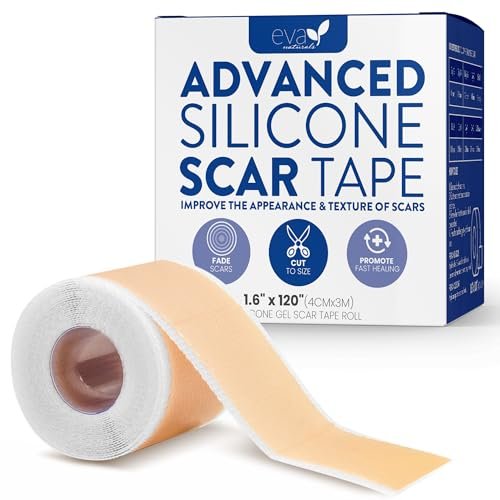 Medizinisches Silikon-Narbenband 1,6" x 120" – Wiederverwendbare Rollen für Kaiserschnitt, Keloid, Bauchdeckenstraffung & chirurgische Narbenentfernung – Verbrennungsnarben-Behandlungsstreifen
