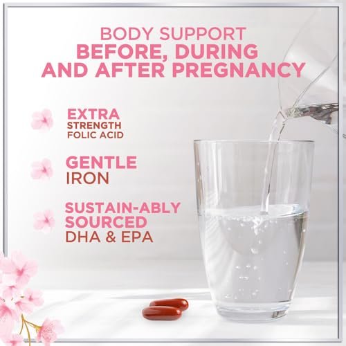 Hello Lovely! Schwangerschaftsvitamine für Frauen - Präparat mit Folsäure & Omega-3 DHA zur Unterstützung der fetalen Entwicklung - 120 Softgels