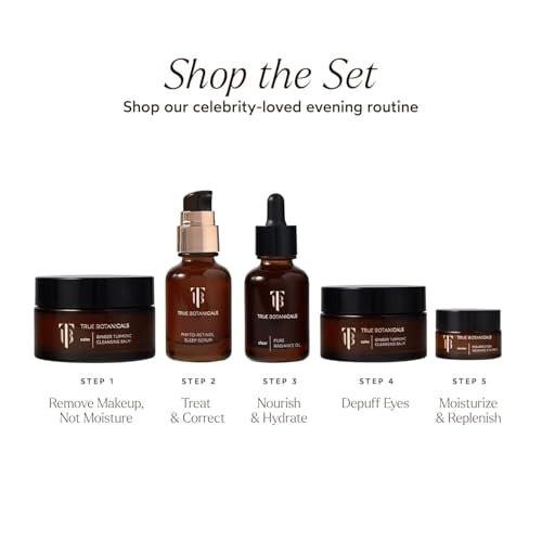True Botanicals Resurrection Radiance Brightening Eye Cream – Reduziert dunkle Augenringe, feine Linien, Fältchen & Schwellungen | Dermatologisch getestet, natürlich, vegan | 0,5 oz (15 ml)