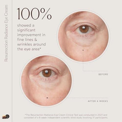 True Botanicals Resurrection Radiance Brightening Eye Cream – Reduziert dunkle Augenringe, feine Linien, Fältchen & Schwellungen | Dermatologisch getestet, natürlich, vegan | 0,5 oz (15 ml)