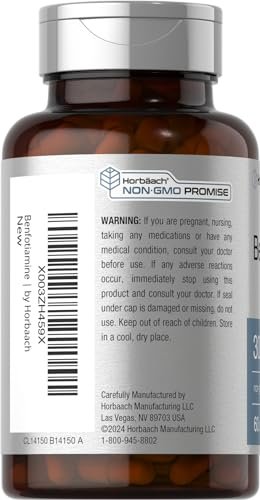 Horbaach Benfotiamin 300 mg | 60 Kapseln | Vitamin B1 Thiamin | Non-GMO & Glutenfrei