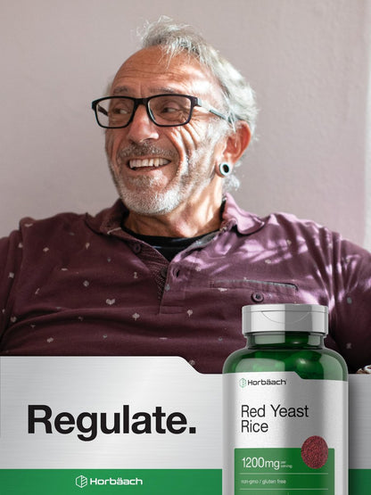 Horbäach Roter Reis 1200 mg | 120 Kapseln | Non-GMO, Glutenfrei