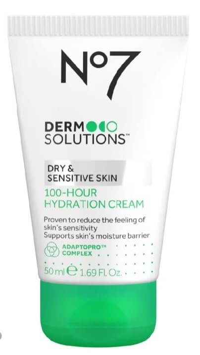 Boots No7 Derm Solutions 100-Stunden-Feuchtigkeitscreme für trockene & empfindliche Haut 50 ml