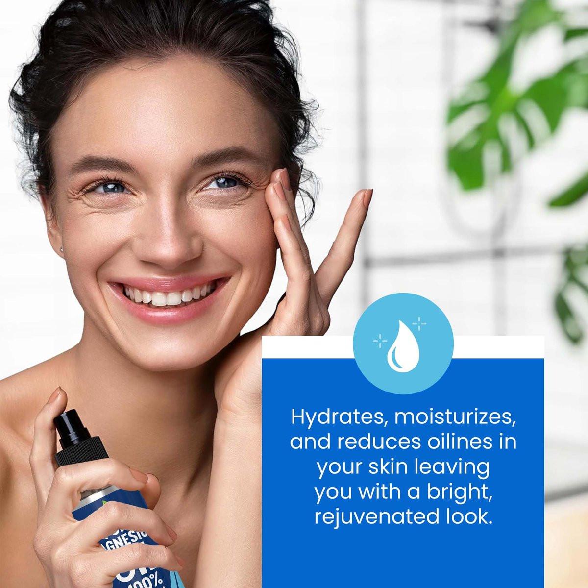Reines Magnesiumöl Spray 4oz – Topisches Magnesiumspray für Schlaf & Füße – Extra Stärke – USP-Qualität – 100% natürlich & organisch – gegen Muskelkater & Krämpfe – Weniger Brennen – Weniger Jucken – Hergestellt in den USA