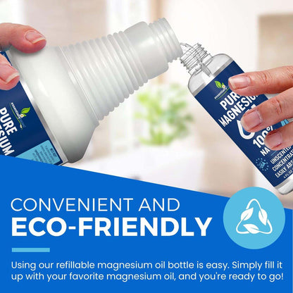 Reines Magnesiumöl Spray 4oz – Topisches Magnesiumspray für Schlaf & Füße – Extra Stärke – USP-Qualität – 100% natürlich & organisch – gegen Muskelkater & Krämpfe – Weniger Brennen – Weniger Jucken – Hergestellt in den USA