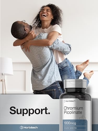 Horbäach Chrompicolinat 1000 mcg | 240 Tabletten | Vegetarisch, Nicht-GVO & Glutenfrei