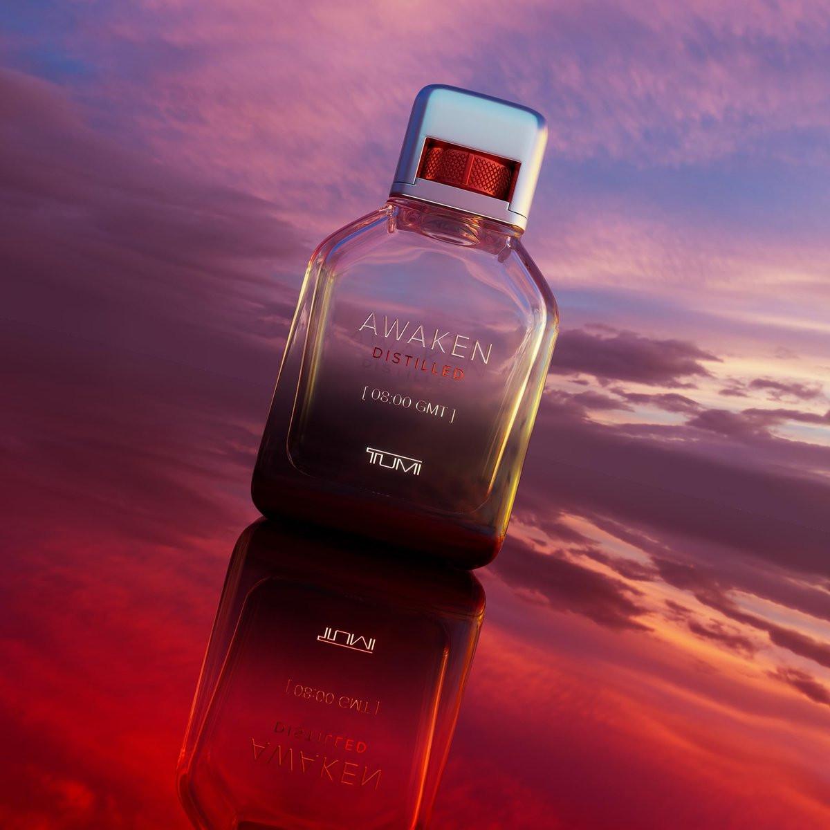 TUMI AWAKEN DISTILLED [08:00 GMT] Extrait De Parfum für Herren – Belebendes Cologne mit holzigen Noten – 100 ml