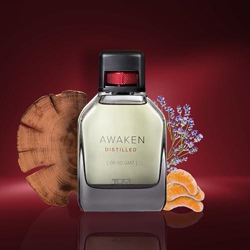 TUMI AWAKEN DISTILLED [08:00 GMT] Extrait De Parfum für Herren – Belebendes Cologne mit holzigen Noten – 100 ml