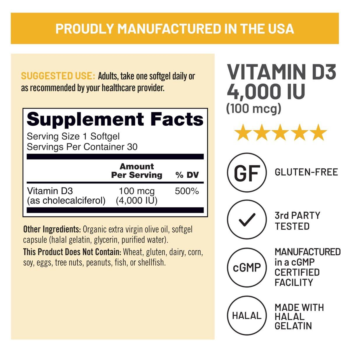 NatureWise Vitamin D3 4000 IE (100 µg) – 30-Tage-Vorrat für Immununterstützung, gesunde Muskelfunktion und Knochengesundheit – Non-GMO, glutenfrei in organischem, nativem Olivenöl (Mini-Weichkapseln), 30 Stück