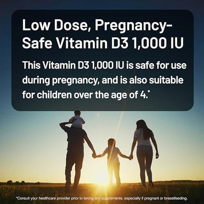NatureWise Vitamin D3 1000 IE (25 µg) – 200-Tage-Vorrat für Immunsystem, Muskelfunktion & Knochengesundheit – Non-GMO, glutenfrei in Bio-Olivenöl, (Mini-Weichkapsel), 200 Stück