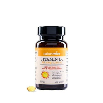 NatureWise Vitamin D3 1000 IE (25 µg) 90-Tage-Vorrat für Immununterstützung, gesunde Muskelfunktion und Knochengesundheit – Nicht-GVO, glutenfrei in biologisch nativem Olivenöl extra (Mini-Weichkapseln), 90 Stück