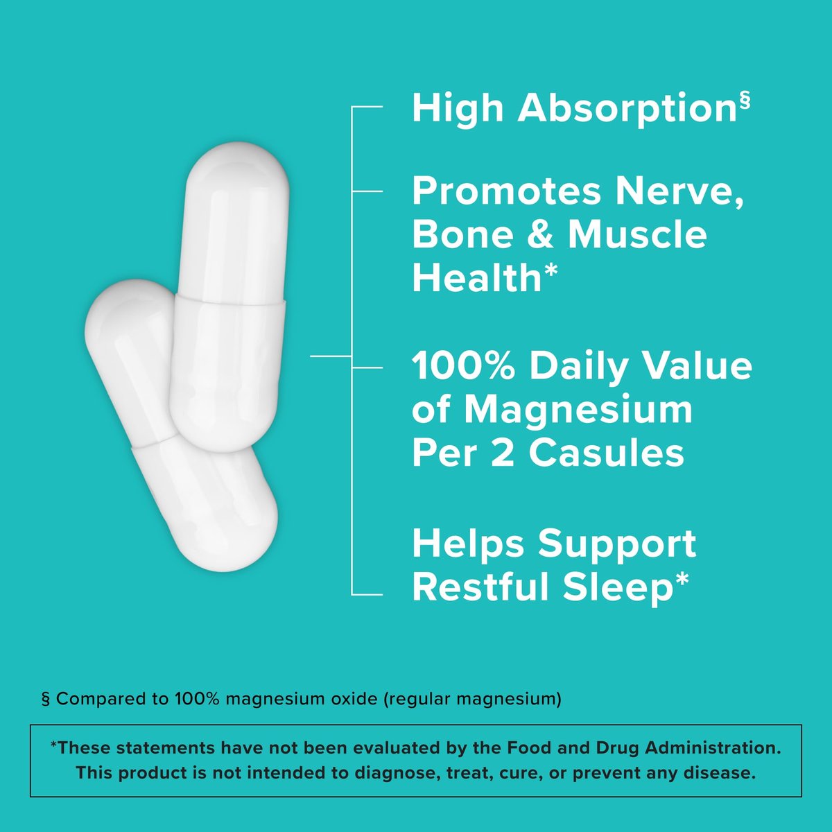 Qunol Magnesium Kapseln 420 mg, 100% des Tagesbedarfs, Hochabsorbierendes Magnesiumpräparat, Extra Stärke, Für Knochen- und Muskelgesundheit, 180 Kapseln