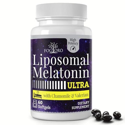 Fogoro Melatonin 60mg – Schneller einschlafen, länger durchschlafen, Hochdosiert